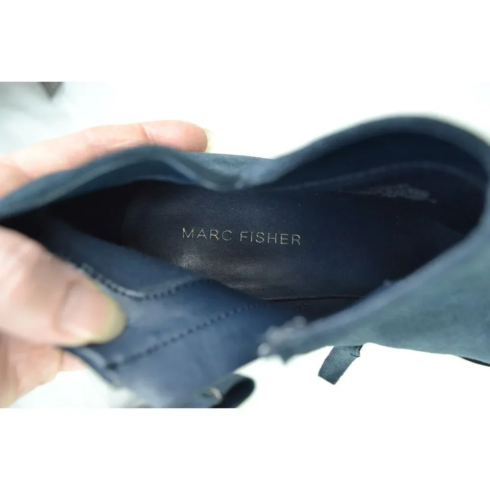 Marc Fisher Women's 8.5 Vandra Blue Suede Pointy Toe Booties